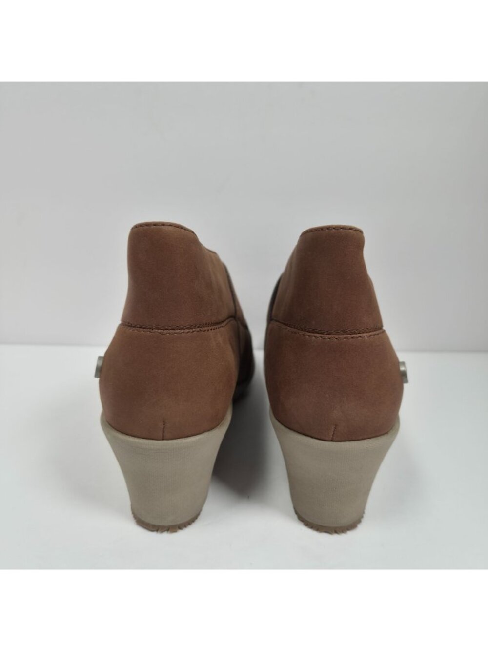 Mozo Descanso Women's Brown Leather Wedge Shoes US Size 7 NWOT SAMPLE - Picture 4 of 9